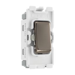 British General Nexus 20A Grid SP Centre Off Control Switch Black Nickel