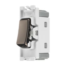 British General Nexus 20A Grid SP Centre Off Control Switch Black Nickel