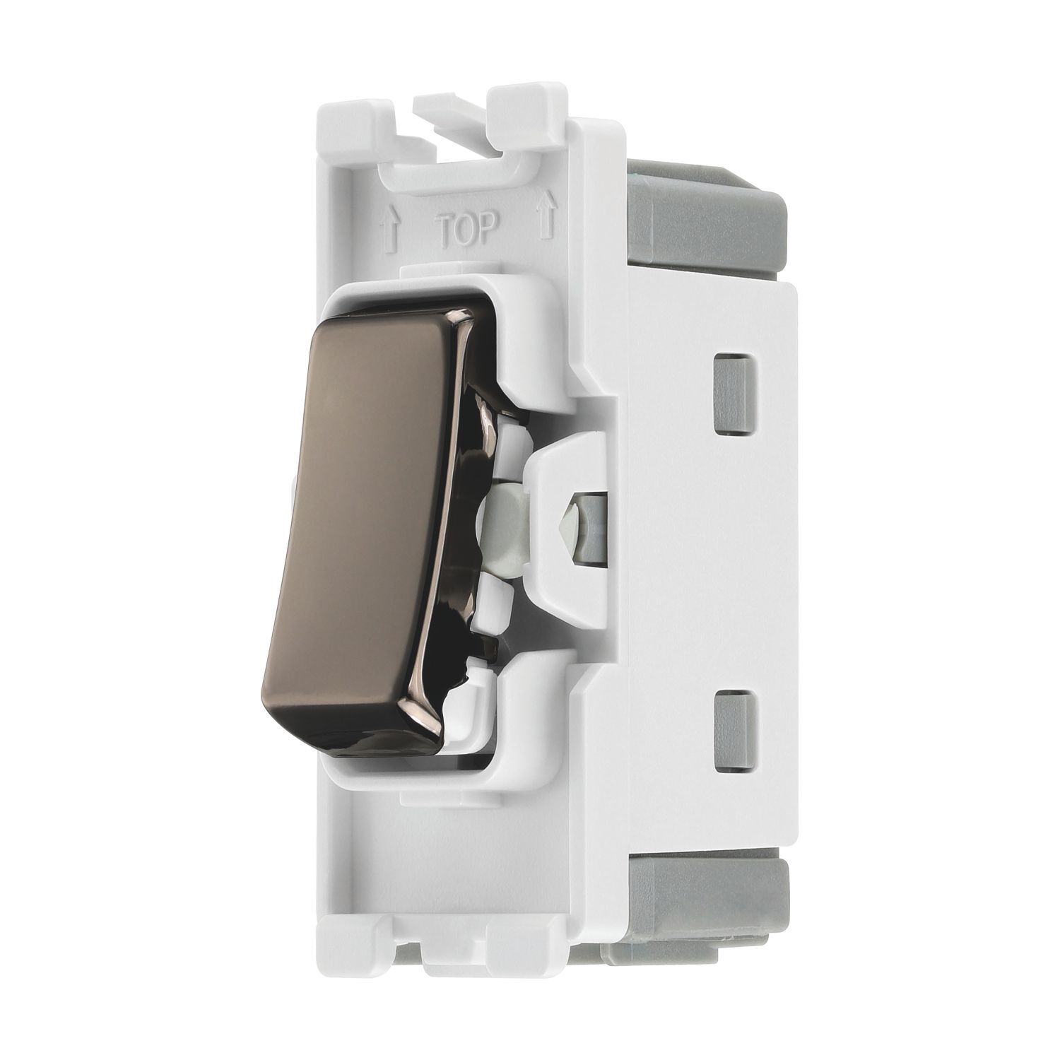 British General Nexus 20A Grid SP Centre Off Control Switch Black Nickel (449RF)