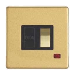 Contactum Lyric 13A Switched Fused Spur with Neon Brushed Brass with Black Inserts