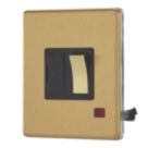 Contactum Lyric 13A Switched Fused Spur with Neon Brushed Brass with Black Inserts