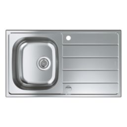 Grohe K200 1 Bowl Stainless Steel Sink Chrome 860mm x 500mm
