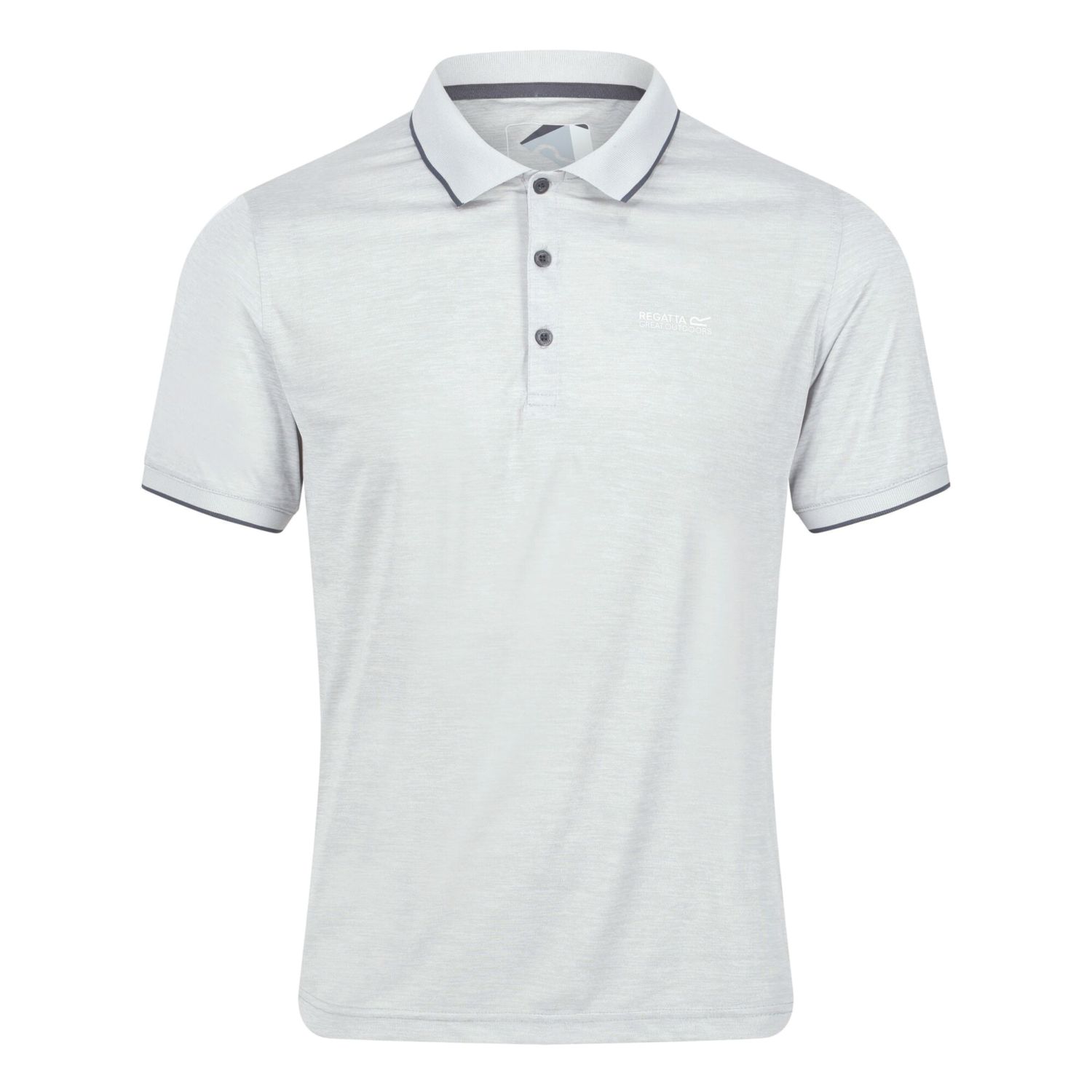 Regatta Remex II Polo Shirt Silver Grey Small 38" Chest (449YA)