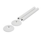 ETAL Enzo Radiator Pipe Covers and Collars Set  White 16mm x 200mm 4 Pieces
