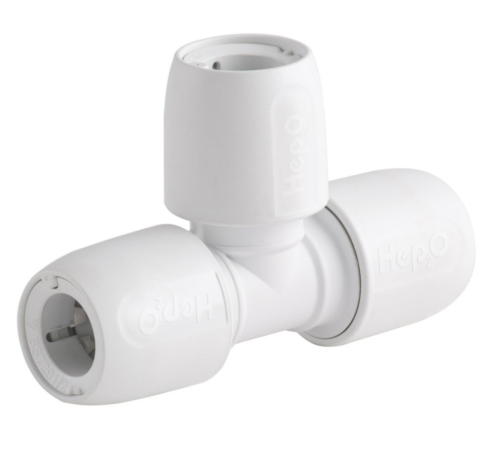 Hep2O  Plastic Push-Fit Equal Tees 15mm 10 Pack
