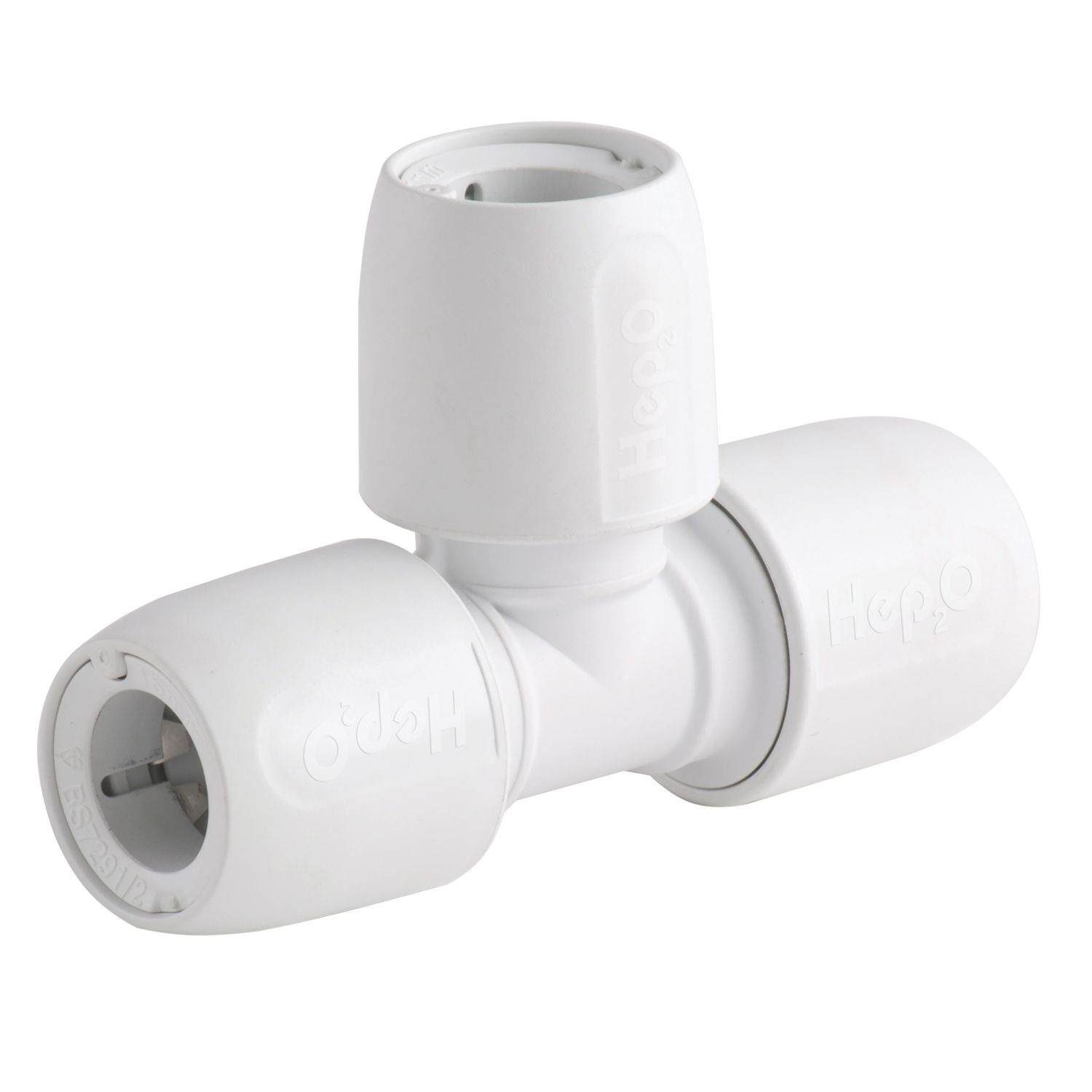 Hep2O Plastic Push-Fit Equal Tees 15mm 10 Pack (4500F)