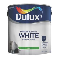 Dulux  2.5Ltr Pure Brilliant White Silk Emulsion  Paint