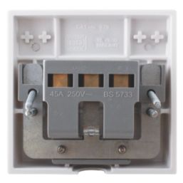 British General 900 Series 45A Unswitched Cooker Outlet Plate  White