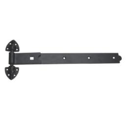 Smith & Locke Black Powder-Coated Straight Heavy Reversible Gate Hinges 183mm x 508mm x 60mm 2 Pack