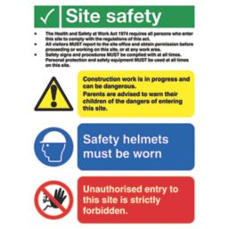 Essentials  "Site Safety" Signs 400mm x 300mm 25 Pack
