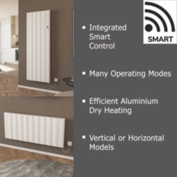 Azur Stratos 2000W Electric Radiator 1600mm x 610mm White 6824BTU