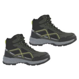 Regatta Vendeavour Size 12  Dark Khaki / Lime Punch Waterproof  Non Safety Work Boots