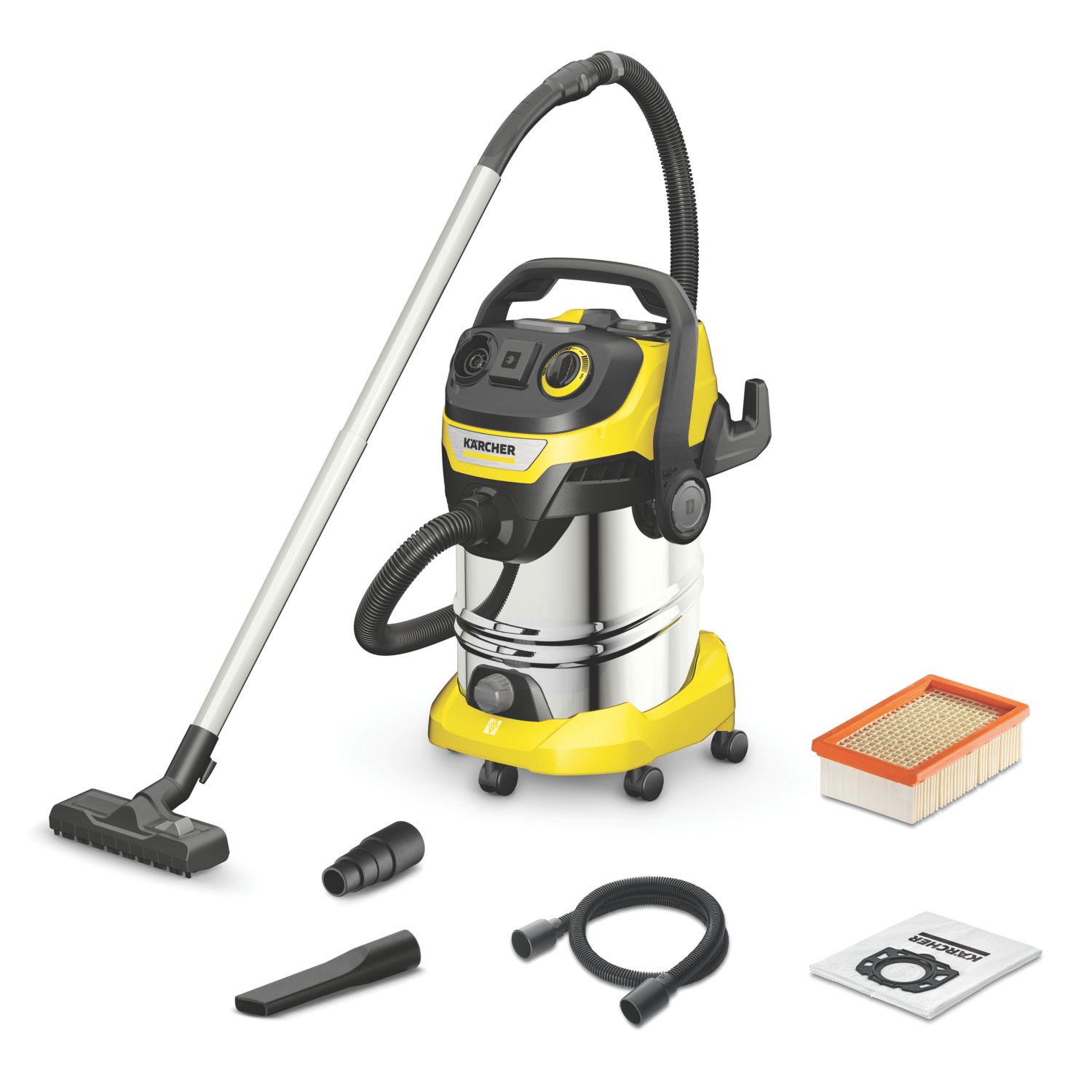 Karcher WD 6 1300W 30Ltr Wet & Dry Vacuum Cleaner 240V (450EY)