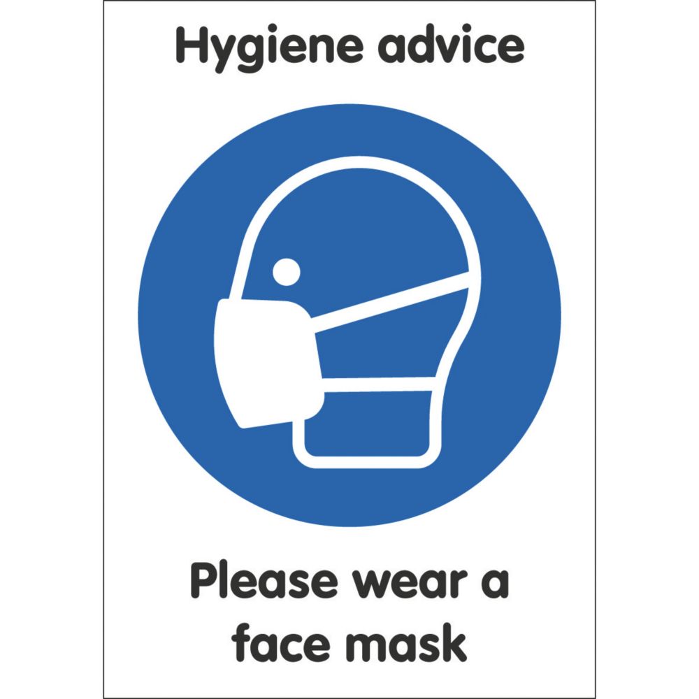 Essentials "Please Wear a Face Mask" Signs 297mm x 210mm 10 Pack Screwfix