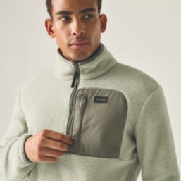 Regatta Frankie Borg Half Zip Fleece Abbeystone/Smokey Olive  Medium 39-40" Chest