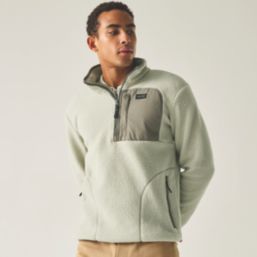 Regatta Frankie Borg Half Zip Fleece Abbeystone/Smokey Olive  Medium 39-40" Chest