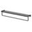 Elland Black Steel Bathroom Shelf with Towel Rail 600mm x 120mm x 90mm