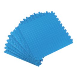Essentials  Interlocking Floor Tiles Blue 20mm 8 Pack