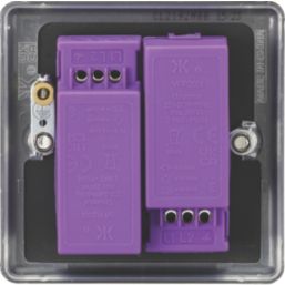 Knightsbridge  2-Gang 2-Way LED Intelligent Dimmer Switch  Matt Black
