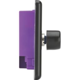 Knightsbridge  2-Gang 2-Way LED Intelligent Dimmer Switch  Matt Black