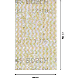 Bosch Expert M480 120 Grit Mesh Multi-Material Sanding Net 133mm x 80mm 10 Pack
