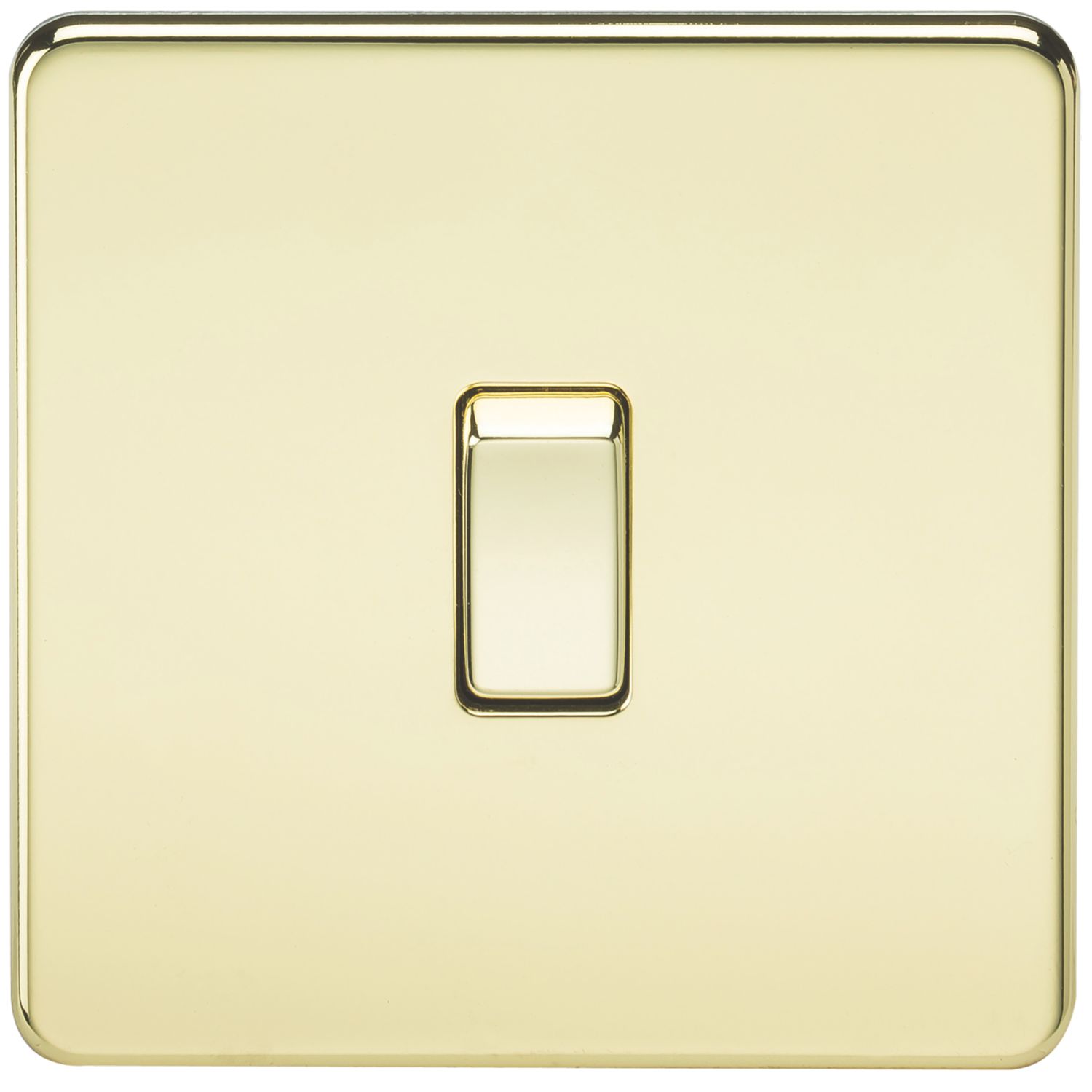 Knightsbridge 20A 1-Gang DP Control Switch Polished Brass (450TY)