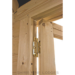 Shire Caledonian 14' x 15' 6" (Nominal) Apex Timber Log Cabin