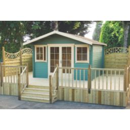 Shire Caledonian 13 ' 6"  x 15' 6" (Nominal) Apex Timber Log Cabin