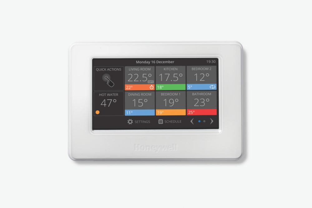 Honeywell Home Evohome Wireless Heating u0026 Hot Water Wi-Fi Connected  Thermostat Pack White - Screwfix