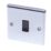 LAP  10AX 1-Gang 2-Way Light Switch  Polished Chrome with Black Inserts