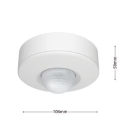 LAP  Indoor & Outdoor White PIR Standalone Sensor 360°