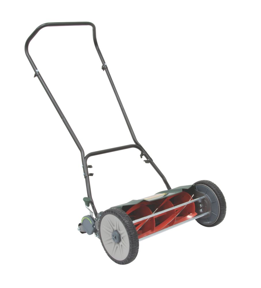 Garden Gear Manual Lawnmower Hand Push Mower Grass Cutter with Rear Roller  & 17 Litre Grass Collection Bag : : Garden