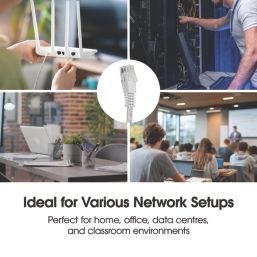 Labgear White Unshielded RJ45 Cat 6 Patch Lead 5m