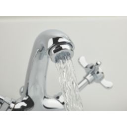 Bristan 1901 Chrome-Plated 110mm Standard Cross Head Mono Basin Mixer Tap  With Pop-Up Waste