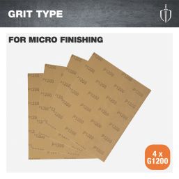 Magnusson  1200 Grit Multi-Material Hand Sanding Sheet 280mm x 230mm 4 Pack