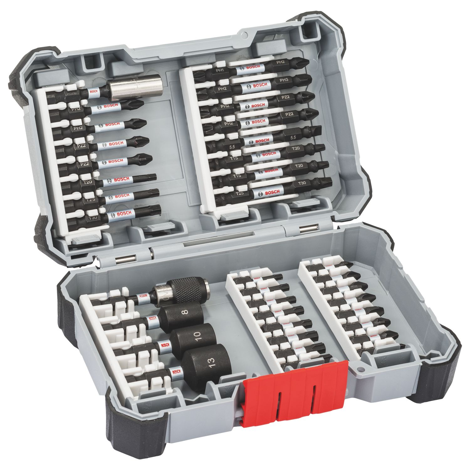 Bosch 1/4" Hex Shank Mixed Impact Control Screwdriver Bit Set 36 Pieces (451KJ)