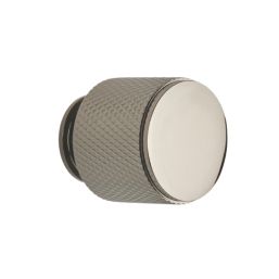 Elite Knobs & Handles Kensington Knurled Cabinet Knob Black Nickel 25mm