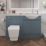 Alaska Bathroom Fitted Furniture Pack RH Vanity with Basin Soft Blue Matt 1244mm x 355mm x 997mm