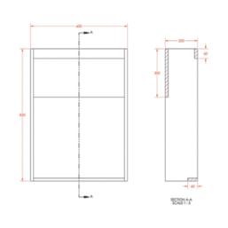 Alaska Bathroom Fitted Furniture Pack RH Vanity with Basin Soft Blue Matt 1244mm x 355mm x 997mm