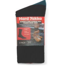 Hard Yakka Core Bamboo Crew Women's Socks Multicoloured 4-8 3 Pairs