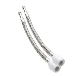 Hep2O Push-Fit Keyless Flexi Tap Connector 15mm x M10 x 300mm 2 Pack