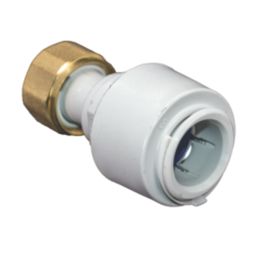 FloPlast FloFit+ Plastic Push-Fit Straight Tap Connector 22mm x 3/4"