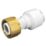 FloPlast FloFit+ Plastic Push-Fit Straight Tap Connector 22mm x 3/4"