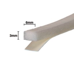 Stormguard Sureseal 3 Self-Adhesive Foam Draught Excluder Weatherstrips White 7.5m 2 Pack