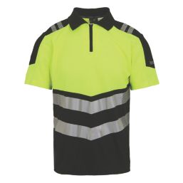 Regatta Hi-Vis X-Pro Polo Shirt Black/Yellow Small 38" Chest