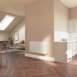 Flomasta  578mm x 1000mm 2078BTU White Horizontal Designer Radiator