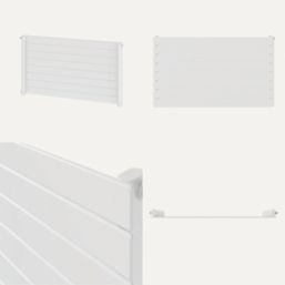 Flomasta  578mm x 1000mm 2078BTU White Horizontal Designer Radiator