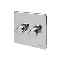 Schneider Electric Ultimate Low Profile 2-Gang 2-Way  Dimmer Switch  Polished Chrome