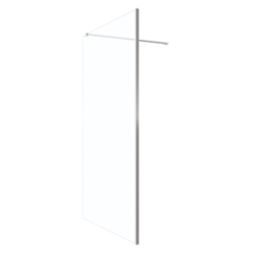 Palermo  Semi-Framed Showerwall Glass Chrome 800mm x 1950mm