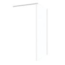 Palermo  Semi-Framed Showerwall Glass Chrome 800mm x 1950mm